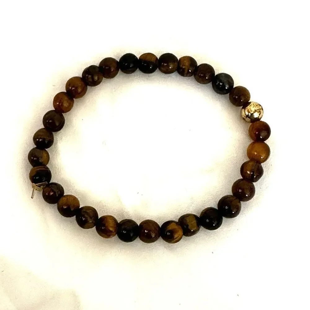 Tigers eye beaded stretchy bracelet